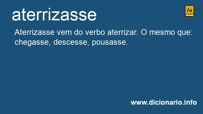 Significado de aterrizasse
