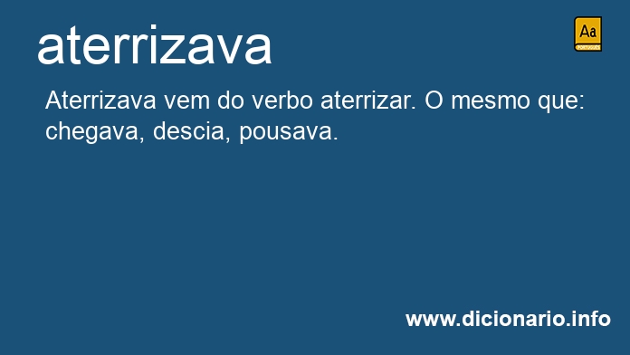 Significado de aterrizava