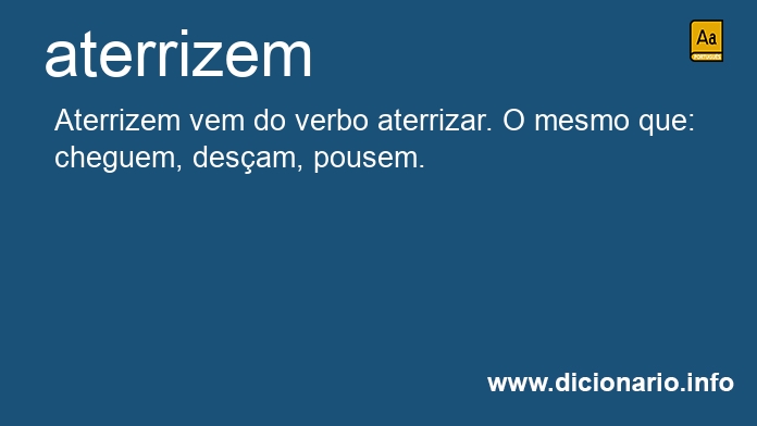 Significado de aterrizem