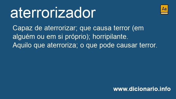 Significado de aterrorizador