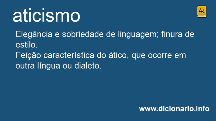 Significado de aticismo