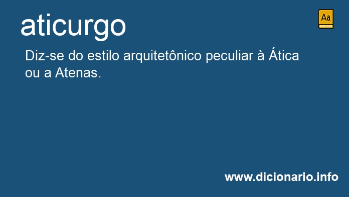 Significado de aticurgo