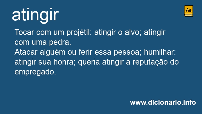 Significado de atingir