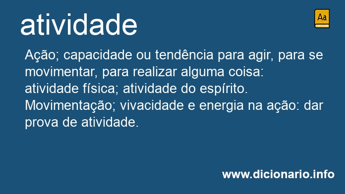 Significado de atividade