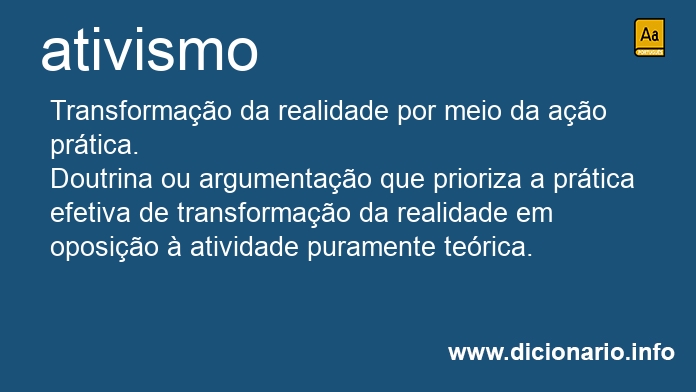 Significado de ativismo