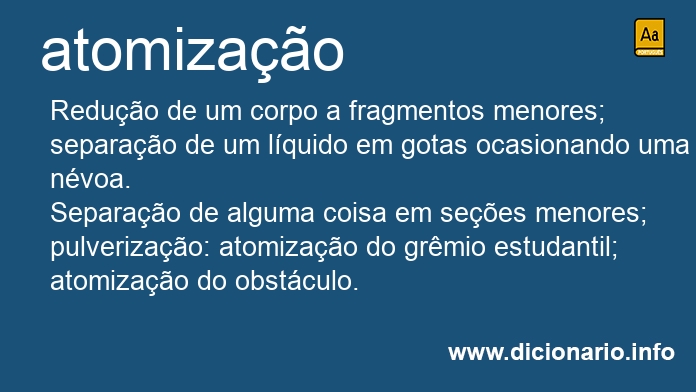 Significado de atomizao