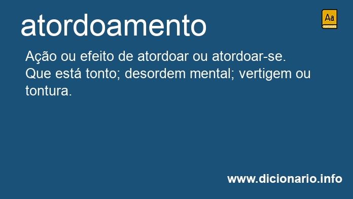 Significado de atordoamento