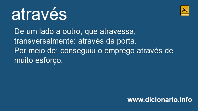 Significado de atravs