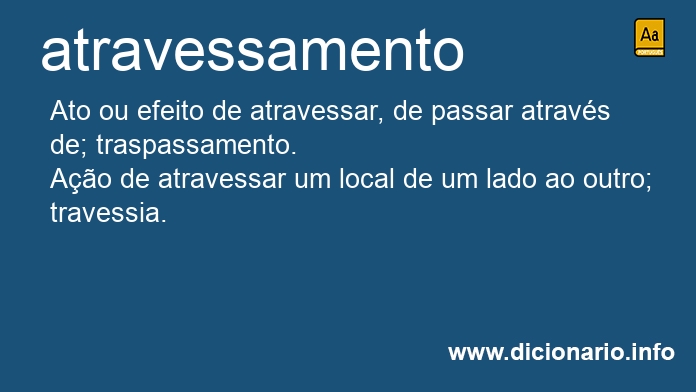 Significado de atravessamento