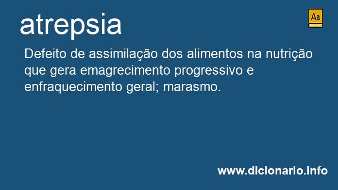 Significado de atrepsia