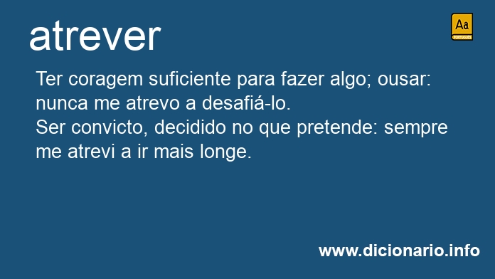 Significado de atreveis