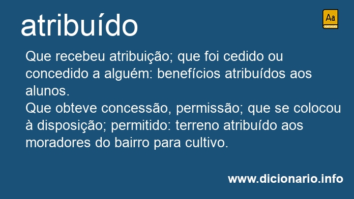 Significado de atribudo