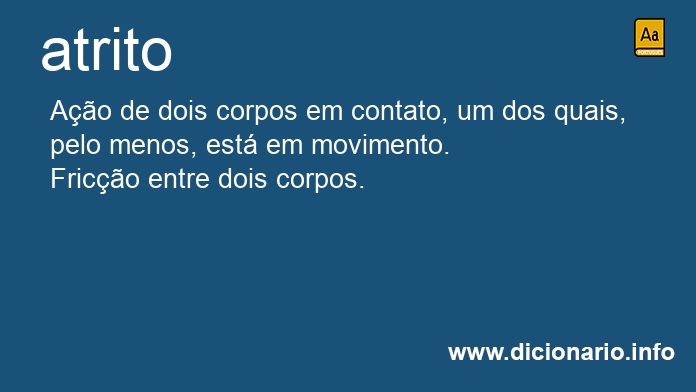 Significado de atritos