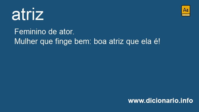 Significado de atriz