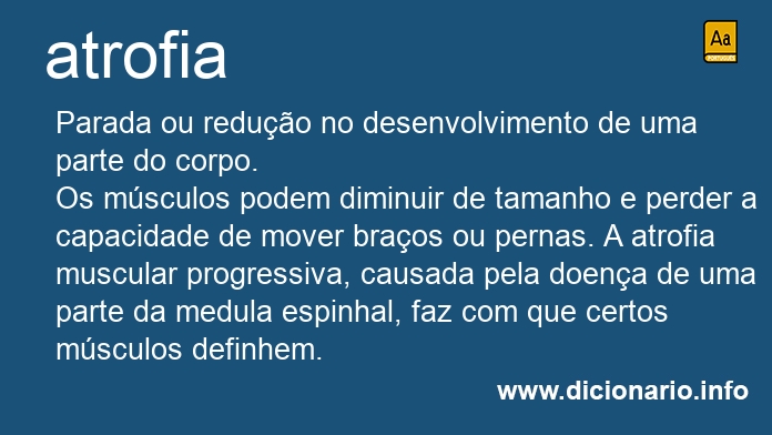 Significado de atrofia
