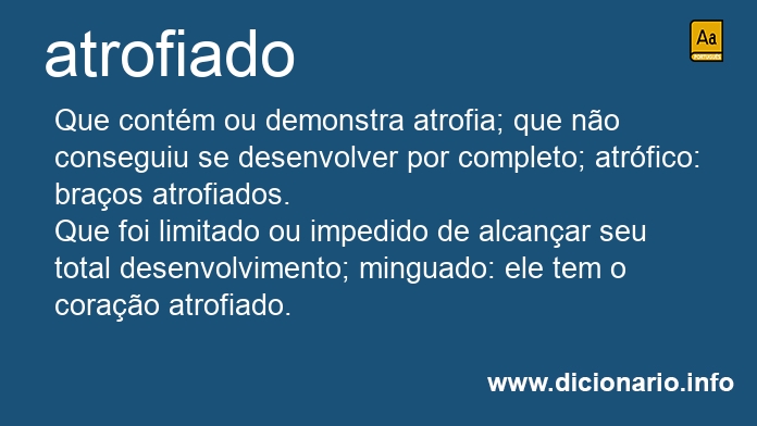 Significado de atrofiada