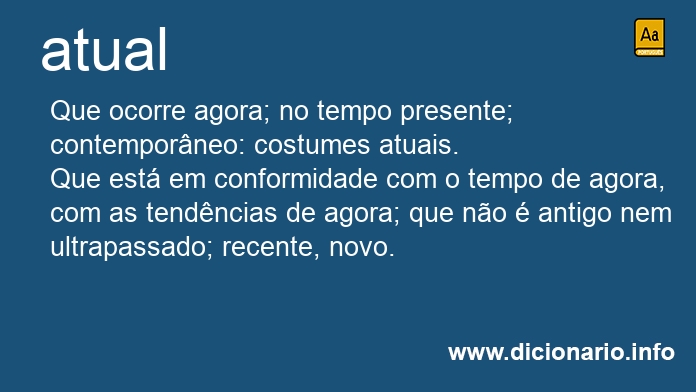 Significado de atual