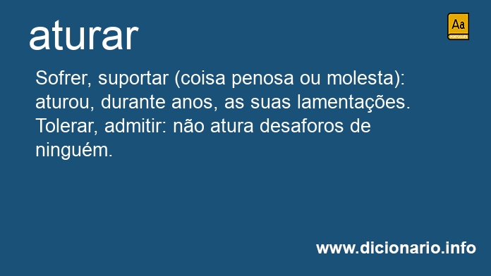 Significado de aturavam