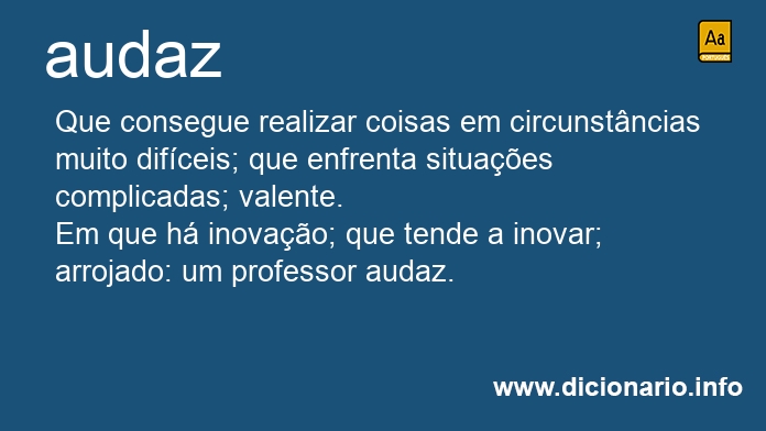 Significado de audaz