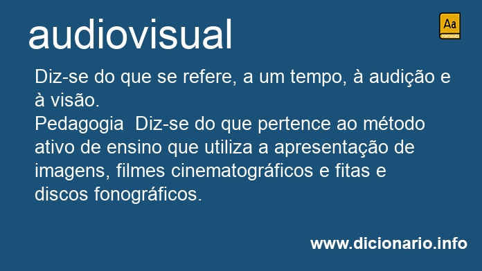 Significado de audiovisual