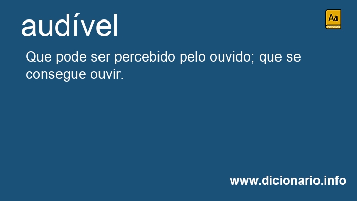 Significado de audvel