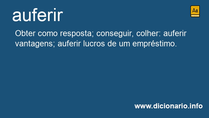 Significado de auferir