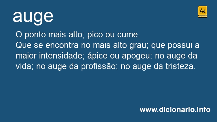 Significado de auge