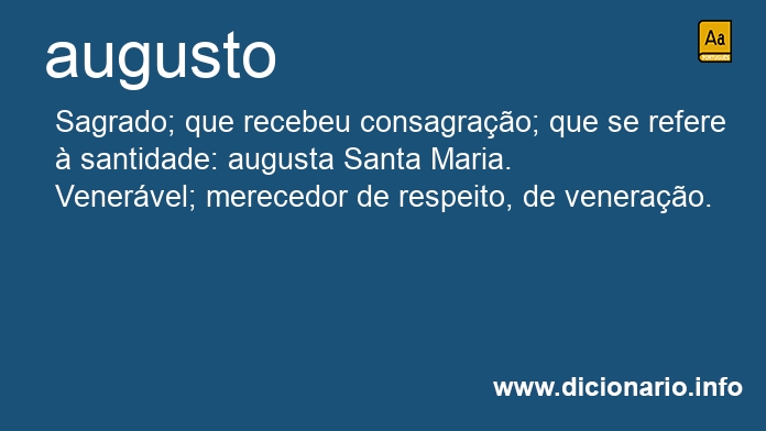 Significado de augusto