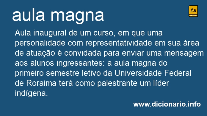 Significado de aula magna