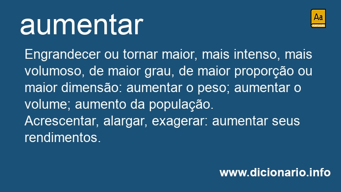 Significado de aumentasses