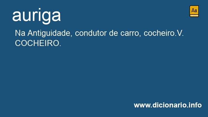 Significado de auriga