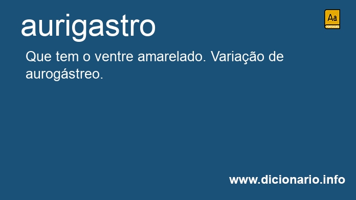 Significado de aurigastro