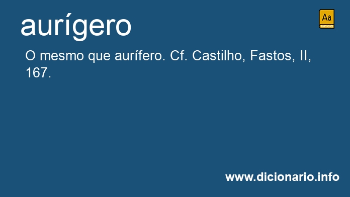 Significado de aurgero