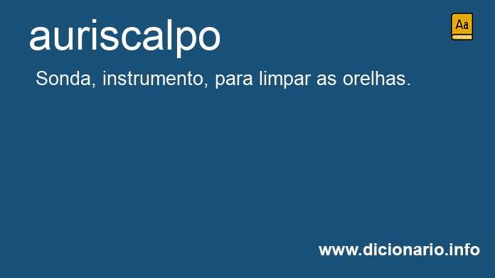 Significado de auriscalpo