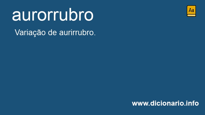 Significado de aurorrubro