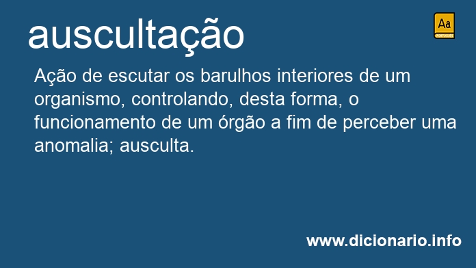 Significado de auscultao