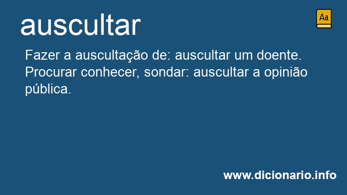 Significado de auscultai