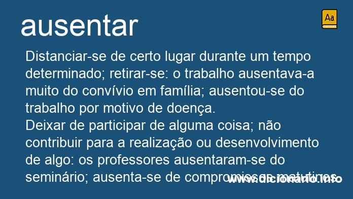 Significado de ausenta