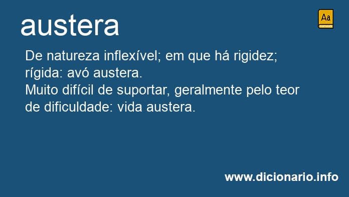 Significado de austeras