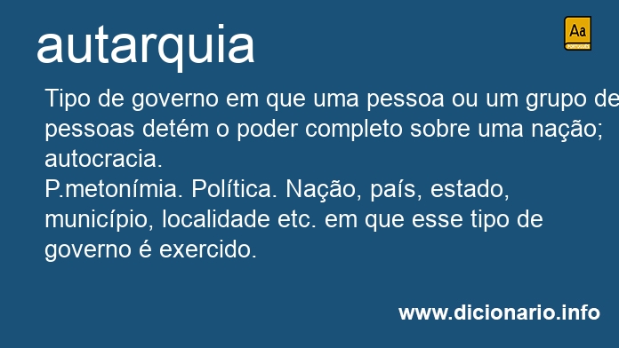 Significado de autarquia