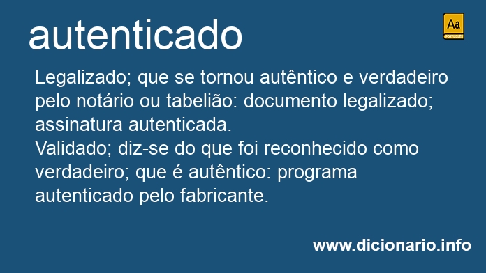 Significado de autenticados