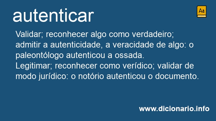 Significado de autenticou