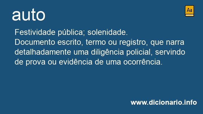 Significado de auto