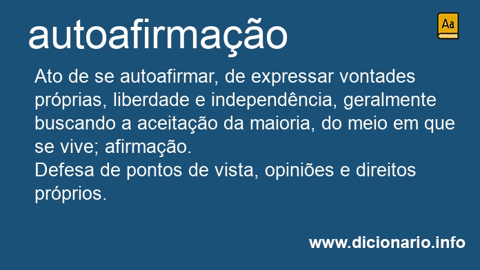 Significado de autoafirmao