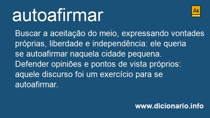 Significado de autoafirmar