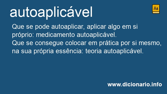 Significado de autoaplicvel