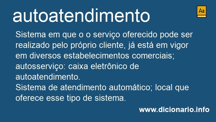 Significado de autoatendimento