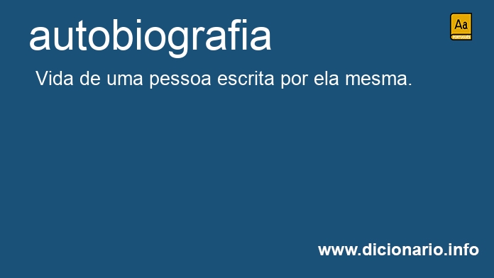 Significado de autobiografia