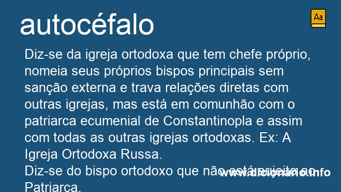 Significado de autocfalo