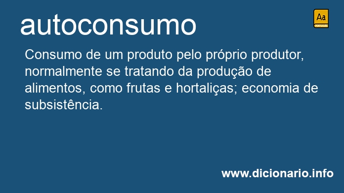 Significado de autoconsumo